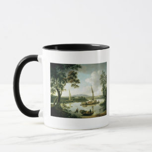 Ansicht der Themse von der scharfen Rand-Fähre Tasse