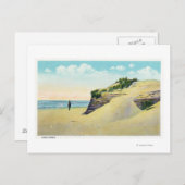 Ansicht der typischen Sanddünen in New England Postkarte (Vorne/Hinten)