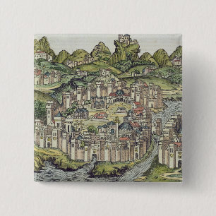 Ansicht der ummauerten Stadt von Konstantinopele, Button