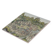 Ansicht der ummauerten Stadt von Konstantinopele, Fliese (Seite)