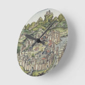 Ansicht der ummauerten Stadt von Konstantinopele, Runde Wanduhr (Winkel)