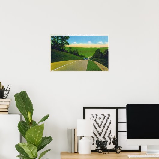 Ansicht der US-Route 20 Poster (Heimbüro)