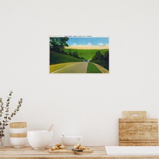 Ansicht der US-Route 20 Poster (Küche)