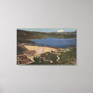 Ansicht der Verdammung, des Sees u. des Mt. Shasta Leinwanddruck