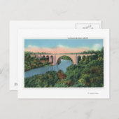 Ansicht der Veteranen-Gedenkbrücke Postkarte (Vorne/Hinten)