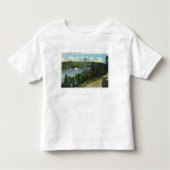 Ansicht der Waldo-Hancock Brücke Kleinkind T-shirt (Vorderseite)