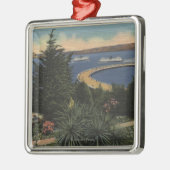 Ansicht der Wasserpark-Promenade u. des Piers Silbernes Ornament (Links)