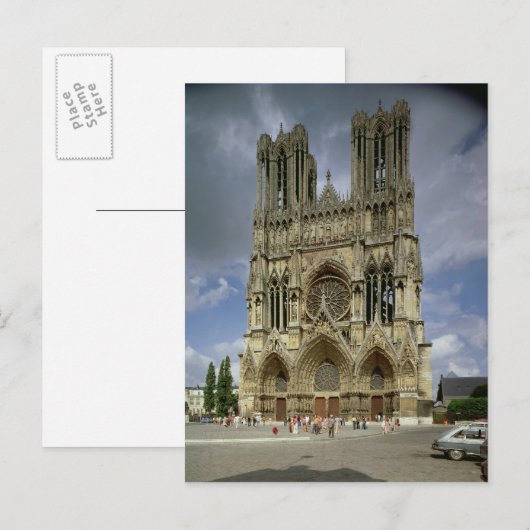 Ansicht der Westfassade Postkarte (Vorne/Hinten)