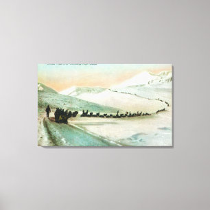 Ansicht der Winter-Hinterbergsteiger Leinwanddruck