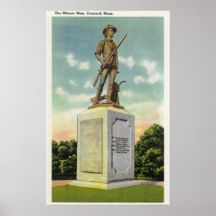 Ansicht der winzigen Mann-Statue Poster
