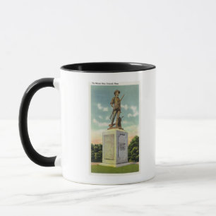 Ansicht der winzigen Mann-Statue Tasse