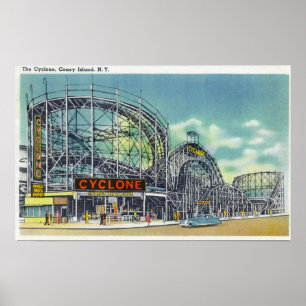 Ansicht der Wirbelsturm-Achterbahn # 2 Poster