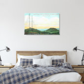 Ansicht der Wireless-Telegrafentürme Leinwanddruck (Insitu (Schlafzimmer))