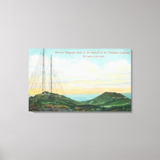Ansicht der Wireless-Telegrafentürme Leinwanddruck (Vorderseite)