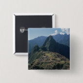 Ansicht der Zitadelle bei Machu Picchu Button (Vorne & Hinten)