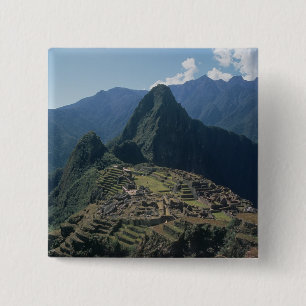 Ansicht der Zitadelle bei Machu Picchu Button
