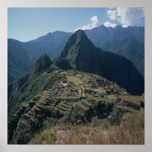 Ansicht der Zitadelle bei Machu Picchu Poster