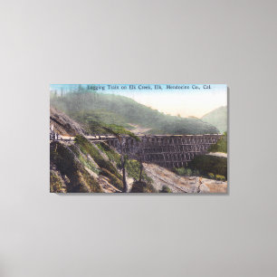 Ansicht des a-Protokollierungs-Zugs über Leinwanddruck