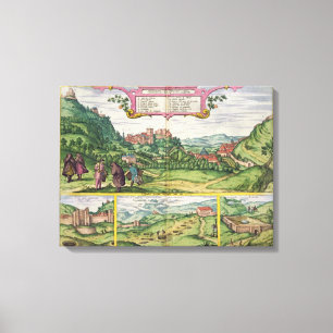 Ansicht des Alhambras, von 'Civitates Orbis Terrar Leinwanddruck