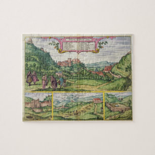 Ansicht des Alhambras, von 'Civitates Orbis Terrar Puzzle