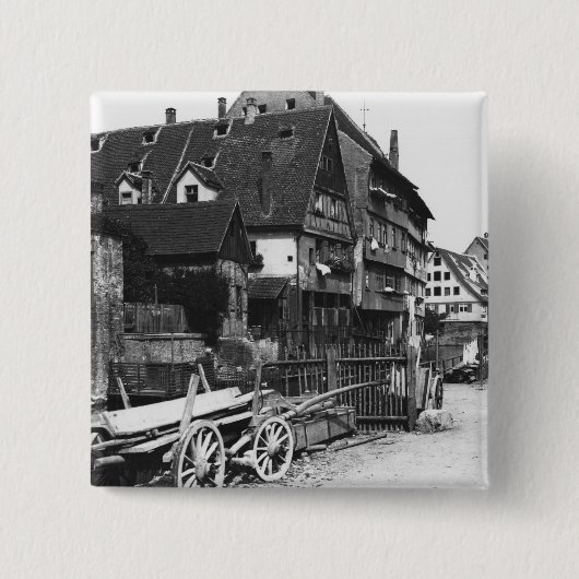 Ansicht des alten Viertels, Ulm, c.1910 Button (Vorderseite)