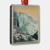 Ansicht des Amerikaners fällt in Winter # 2 Ornament Aus Metall (Rechts)