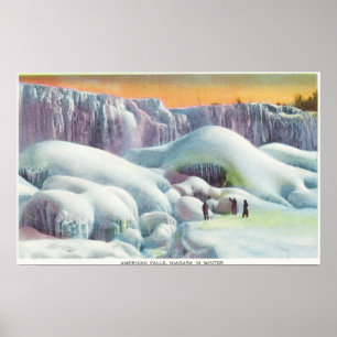 Ansicht des Amerikaners fällt in Winter Poster