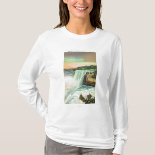Ansicht des Amerikaners fällt von der Ziegen-Inse T-Shirt