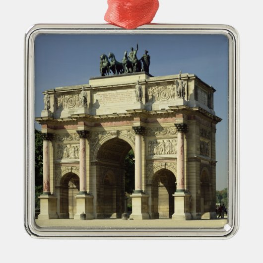 Ansicht des Arcs de Triomphe du Carrousel Ornament Aus Metall (Vorne)