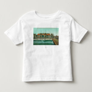 Ansicht des badenpavillons und des elektrischen kleinkind t-shirt