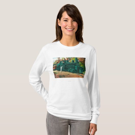 Ansicht des Bahnzugs Mt. Tamalpais T-Shirt (Vorne ganz)