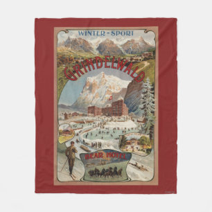 Ansicht des Bärn-Hotel-fördernden Plakats Fleecedecke