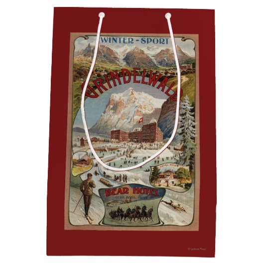 Ansicht des Bärn-Hotel-fördernden Plakats Mittlere Geschenktüte (Rückseite)