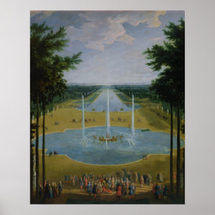 Ansicht des Bassin d'Apollon Poster