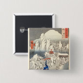 Ansicht des Bergs Haruna im Schnee Button (Vorne & Hinten)