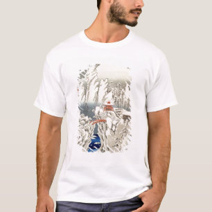 Ansicht des Bergs Haruna im Schnee T-Shirt