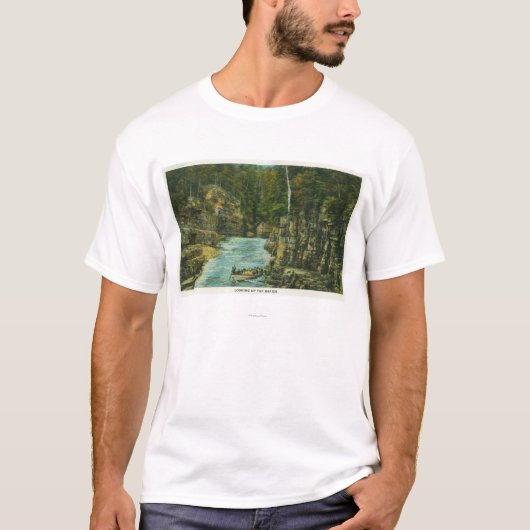 Ansicht des Bootes die Rapids oben schauend T-Shirt (Vorderseite)
