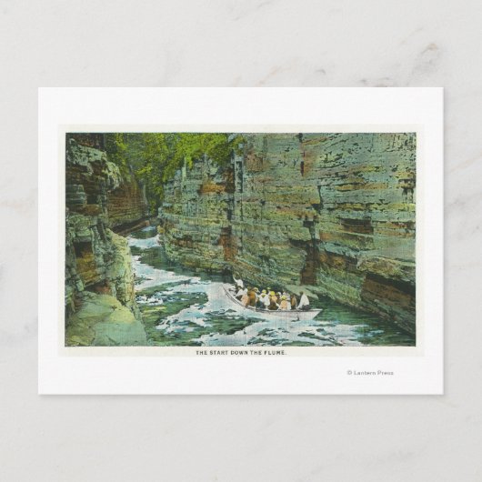 Ansicht des Bootes Starten des Flusses Postkarte (Vorderseite)
