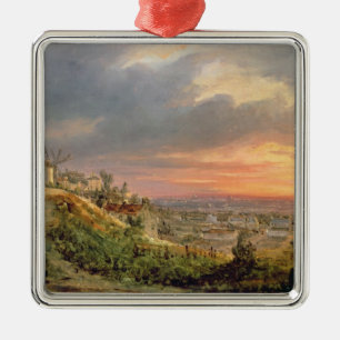 Ansicht des Butte Montmartre, c.1830 Silbernes Ornament
