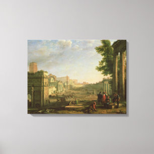 Ansicht des Campos Vaccino, Rom, 1636 Leinwanddruck