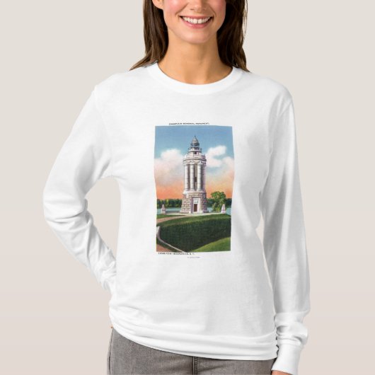 Ansicht des Champlain Denkmal-Monuments T-Shirt (Vorderseite)