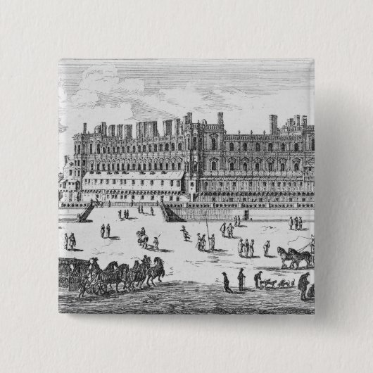 Ansicht des Chateaus de Heilig-Germain-En-Laye Button (Vorderseite)