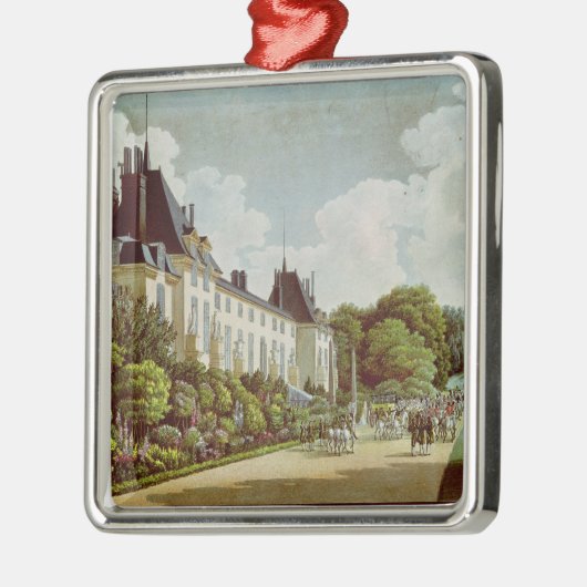 Ansicht des Chateaus de la Malmaison Silbernes Ornament (Links)
