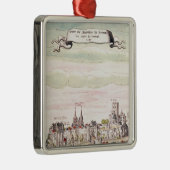 Ansicht des Chateaus de Loches, 1699 Silbernes Ornament (Rechts)