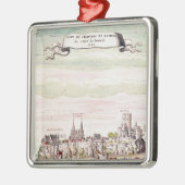 Ansicht des Chateaus de Loches, 1699 Silbernes Ornament (Links)