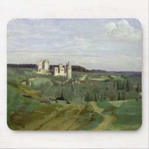 Ansicht des Chateaus de Pierrefonds, c.1840-45 Mousepad