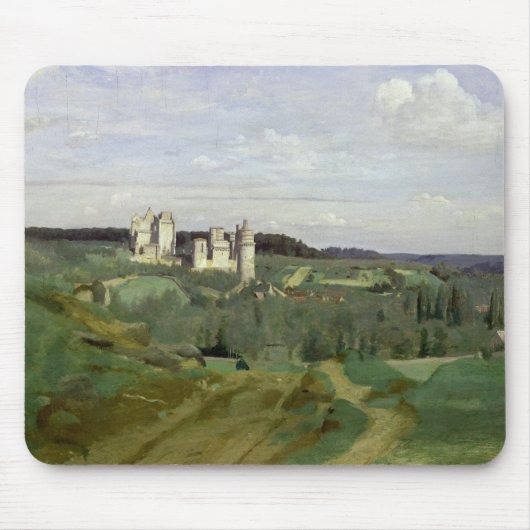 Ansicht des Chateaus de Pierrefonds, c.1840-45 Mousepad (Vorne)