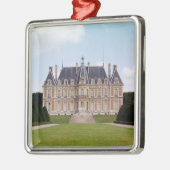 Ansicht des Chateaus Silbernes Ornament (Links)