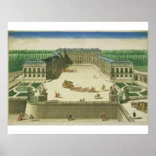 Ansicht des Chateaus von St.-Wolke, graviert durch Poster