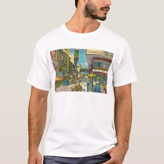 Ansicht des Chinatown-Geschäfts-Abschnitts T-Shirt (Vorderseite)